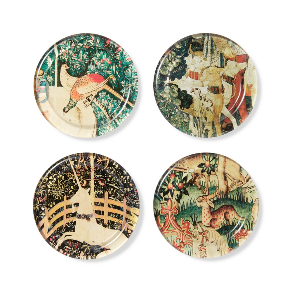 Medieval Creatures Glass Coasters
